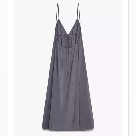 Zara Flowy Midi Dress With Straps - Picture 5 of 6